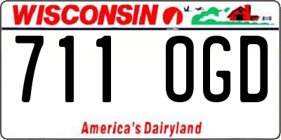 WI license plate 711OGD