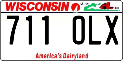 WI license plate 711OLX