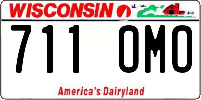 WI license plate 711OMO