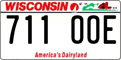 WI license plate 711OOE