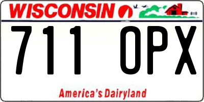WI license plate 711OPX