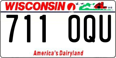 WI license plate 711OQU