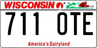 WI license plate 711OTE