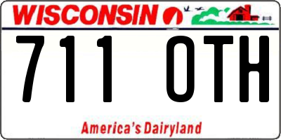 WI license plate 711OTH