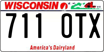 WI license plate 711OTX