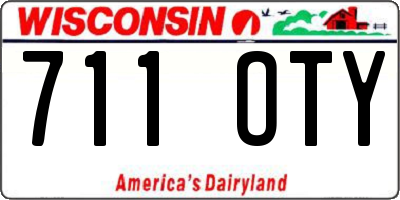 WI license plate 711OTY