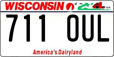 WI license plate 711OUL