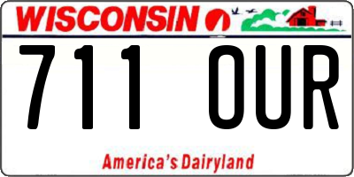 WI license plate 711OUR