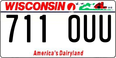 WI license plate 711OUU