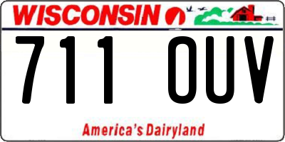 WI license plate 711OUV