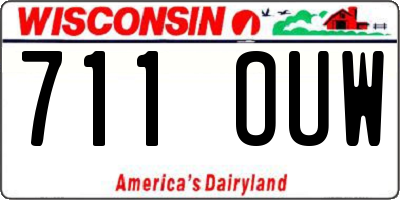 WI license plate 711OUW