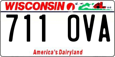 WI license plate 711OVA