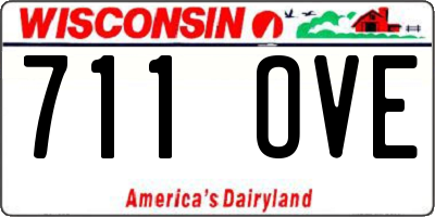 WI license plate 711OVE