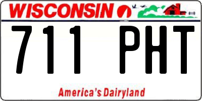 WI license plate 711PHT