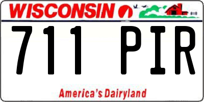 WI license plate 711PIR