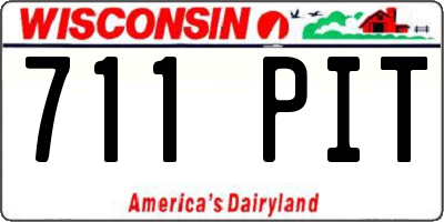 WI license plate 711PIT