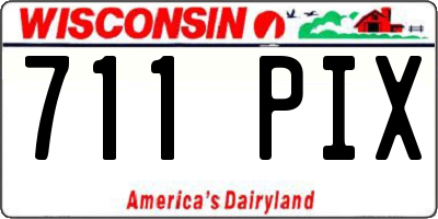WI license plate 711PIX