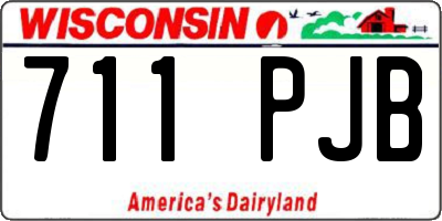 WI license plate 711PJB