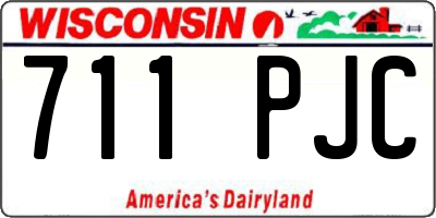 WI license plate 711PJC