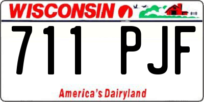 WI license plate 711PJF