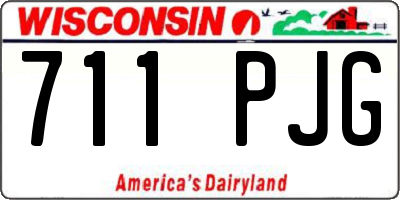 WI license plate 711PJG