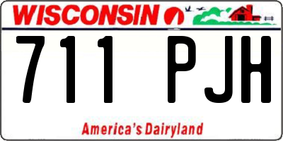 WI license plate 711PJH