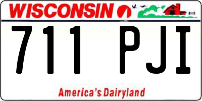 WI license plate 711PJI