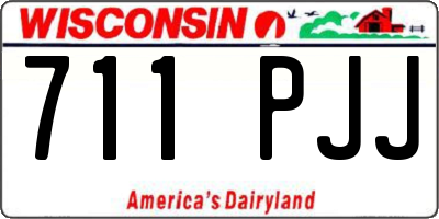 WI license plate 711PJJ
