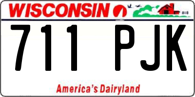 WI license plate 711PJK