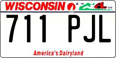 WI license plate 711PJL