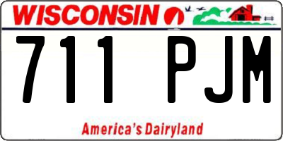 WI license plate 711PJM