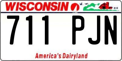 WI license plate 711PJN