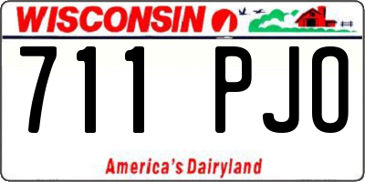 WI license plate 711PJO