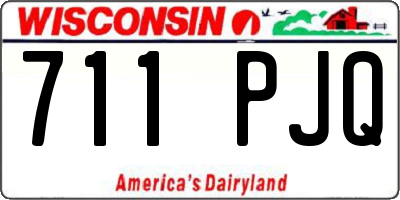 WI license plate 711PJQ