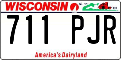 WI license plate 711PJR