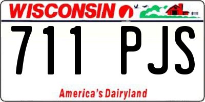WI license plate 711PJS