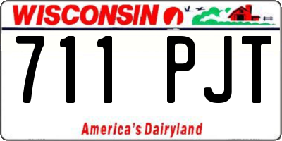 WI license plate 711PJT