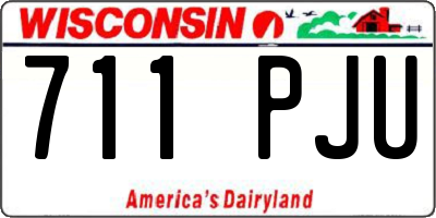 WI license plate 711PJU