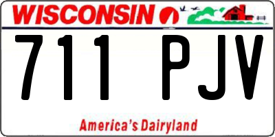 WI license plate 711PJV