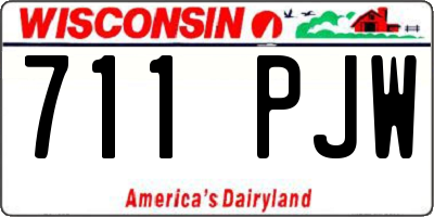 WI license plate 711PJW