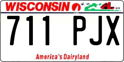 WI license plate 711PJX