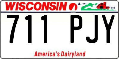 WI license plate 711PJY