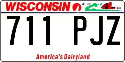 WI license plate 711PJZ