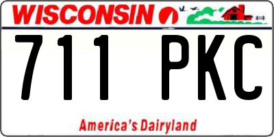 WI license plate 711PKC
