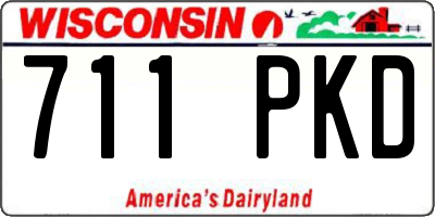 WI license plate 711PKD