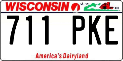 WI license plate 711PKE