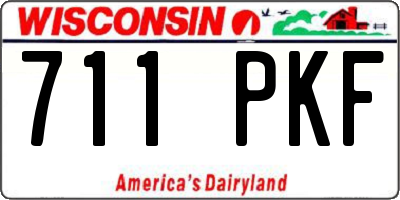 WI license plate 711PKF