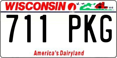 WI license plate 711PKG
