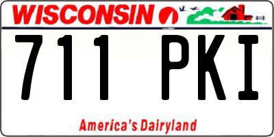 WI license plate 711PKI