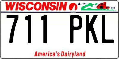 WI license plate 711PKL